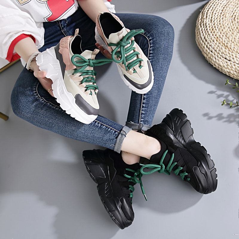 Classic Women's Dad Height Increasing Insole Women's Casual Shoes