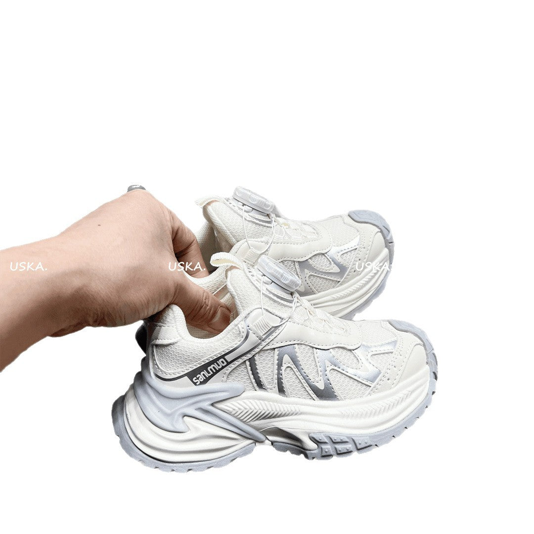 Children's Breathable Dad Spring Outdoor Soft Bottom Children's Sports Shoes