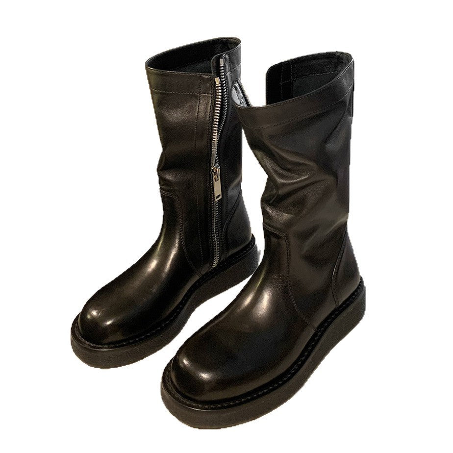 Cigarette Pants Tube Knight Female Chunky Heels