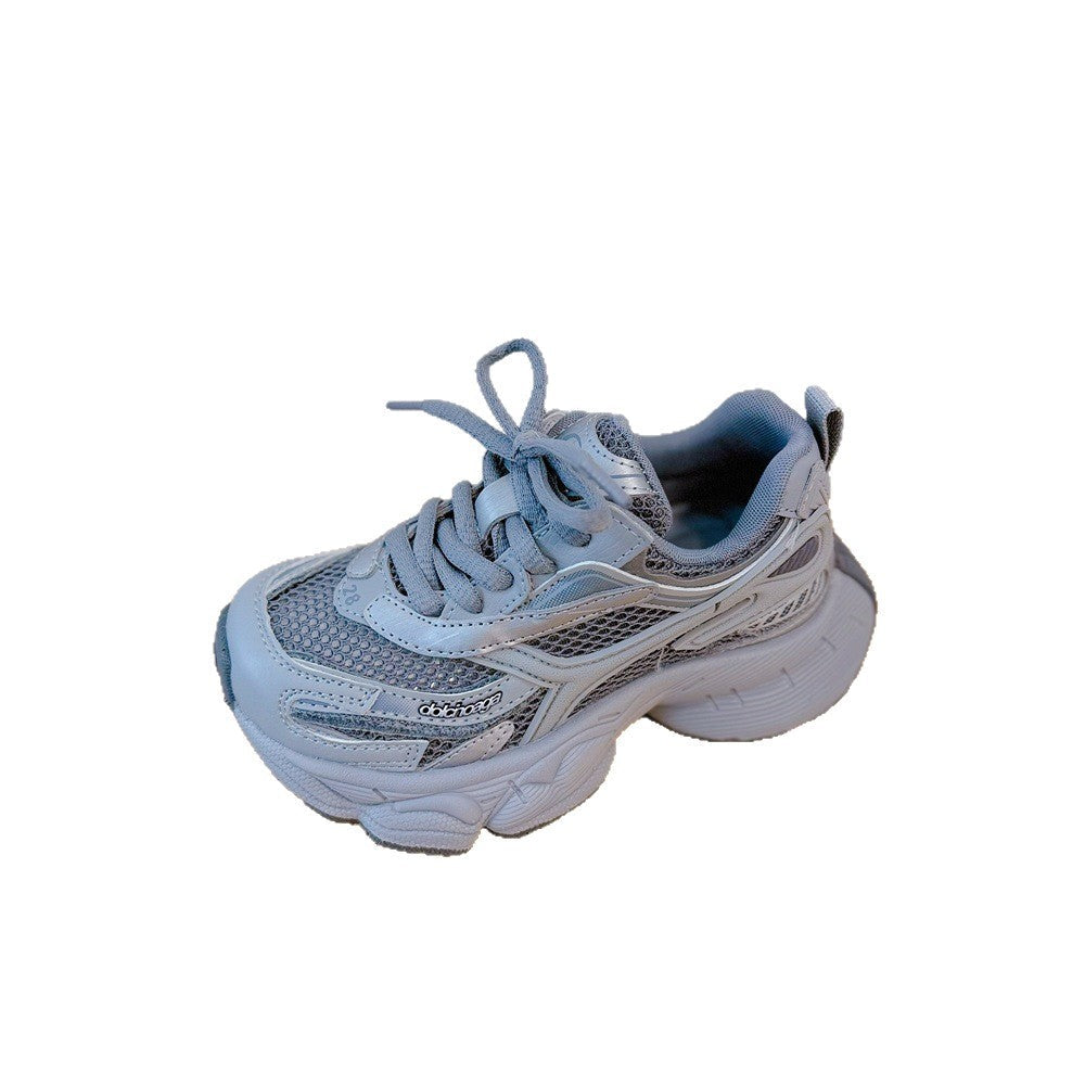 Children's Fashion Trendy Style Korean Single Mesh Breathable Casual Shoes