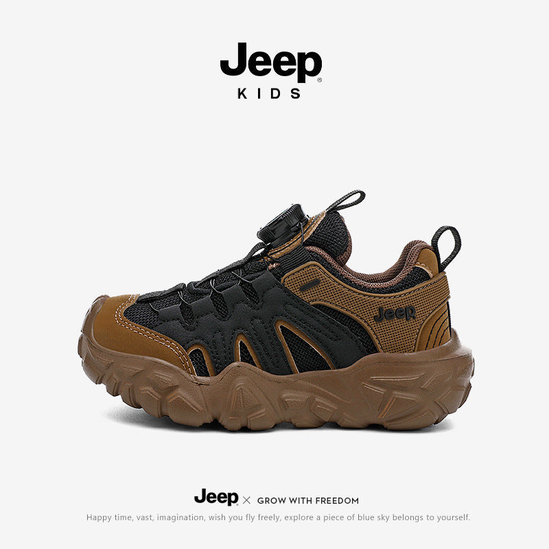 Children's Boys Autumn Soft Bottom Outdoor Green Sneakers