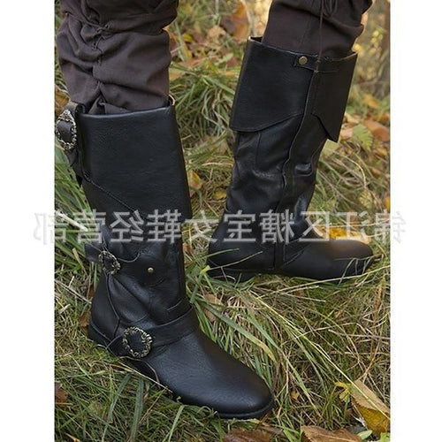 Autumn Round Toe Flat Bottom Plus Women's Leather Boots