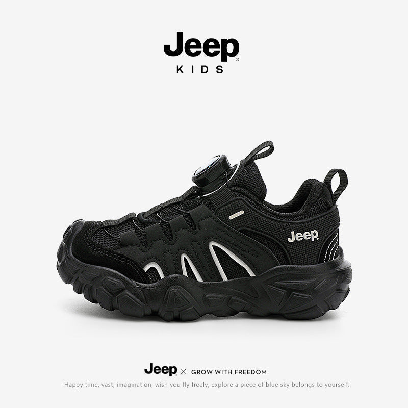 Children's Boys Autumn Soft Bottom Outdoor Green Sneakers