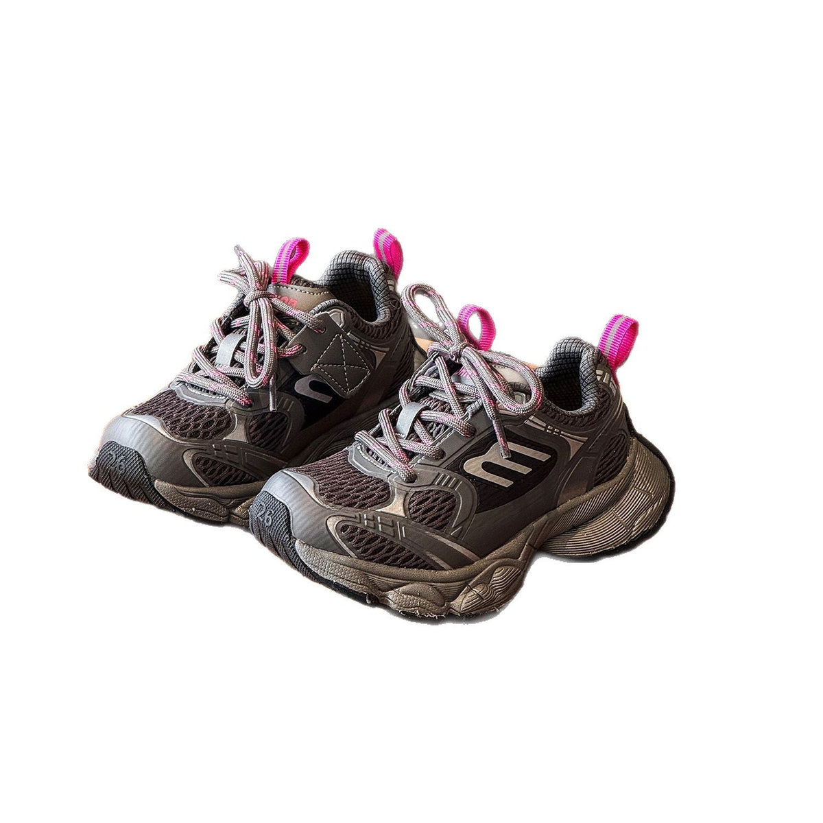 Children's Fashionable Brushed Letters Lightweight Breathable Boys Children's Sports Shoes