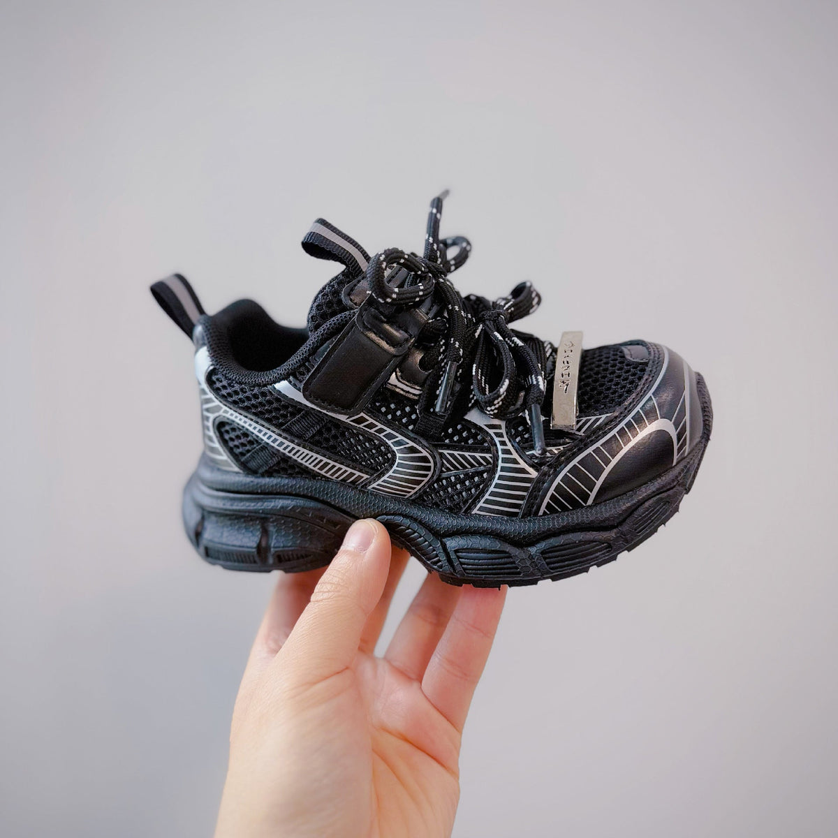 Children's Mesh Breathable Running Korean Style Fashion Trendy Children's Sports Shoes