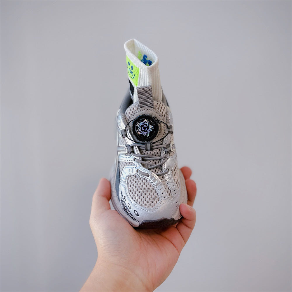 Children's Autumn Lightweight Comfortable Running Korean Fashion Knob Children's Sports Shoes