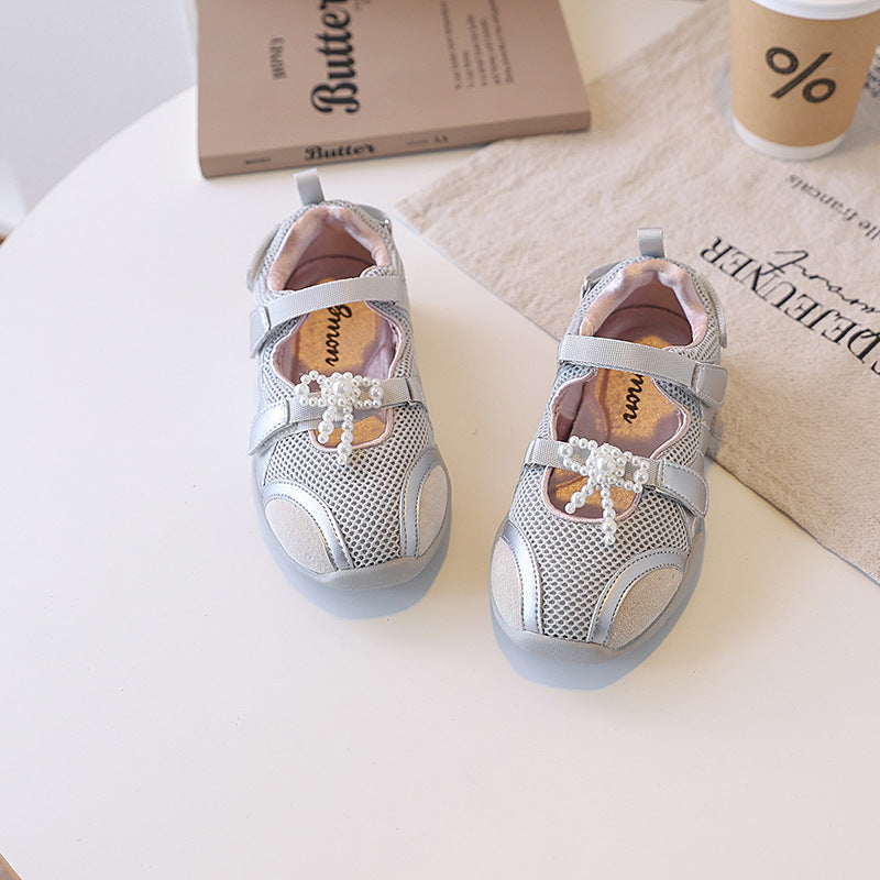 Children's Mesh Breathable Middle Big Mary Jane Ballet Children's Sports Shoes