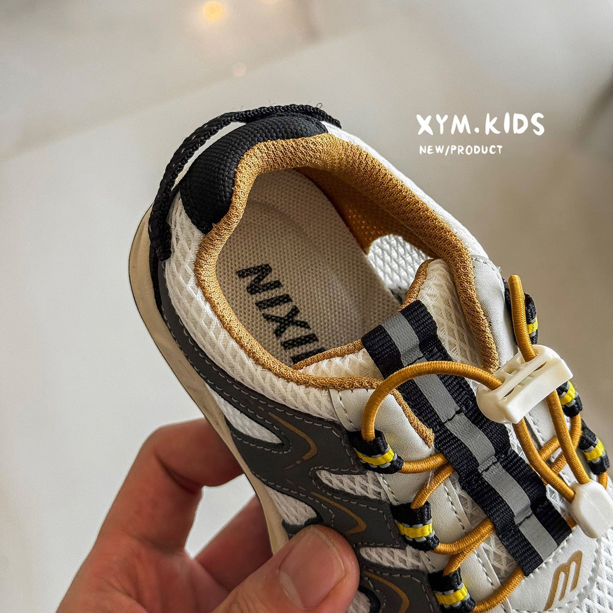 Children's Summer Fashion Drawstring Mesh Breathable Boys Casual Shoes