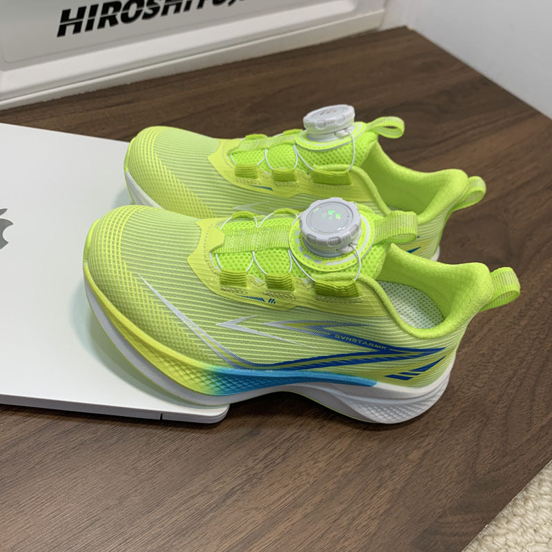 Children's Spring Boys Fashion Rotating Buckle Mesh Children's Sports Shoes