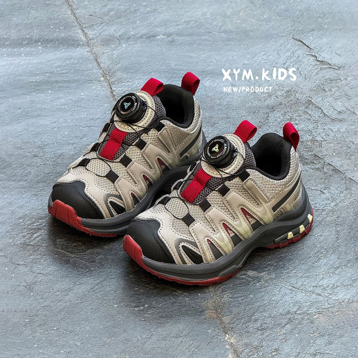 Children's Rotating Buckle Spring Running Lightweight Breathable Children's Sports Shoes