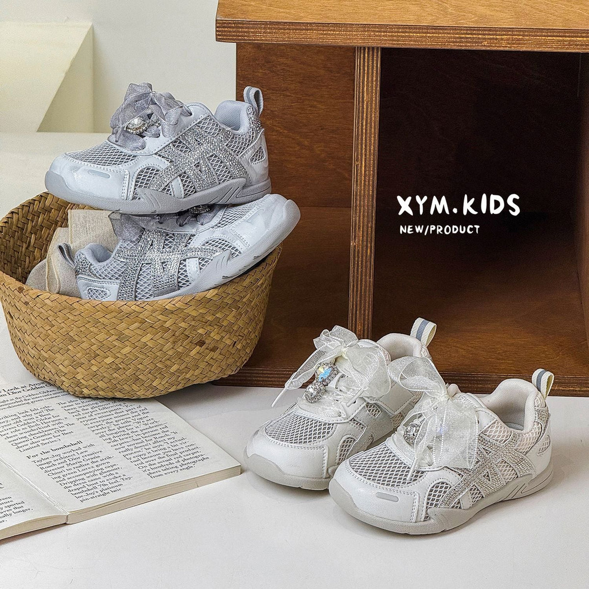 Children's Summer Korean Fashion Princess Style Mesh Children's Sports Shoes