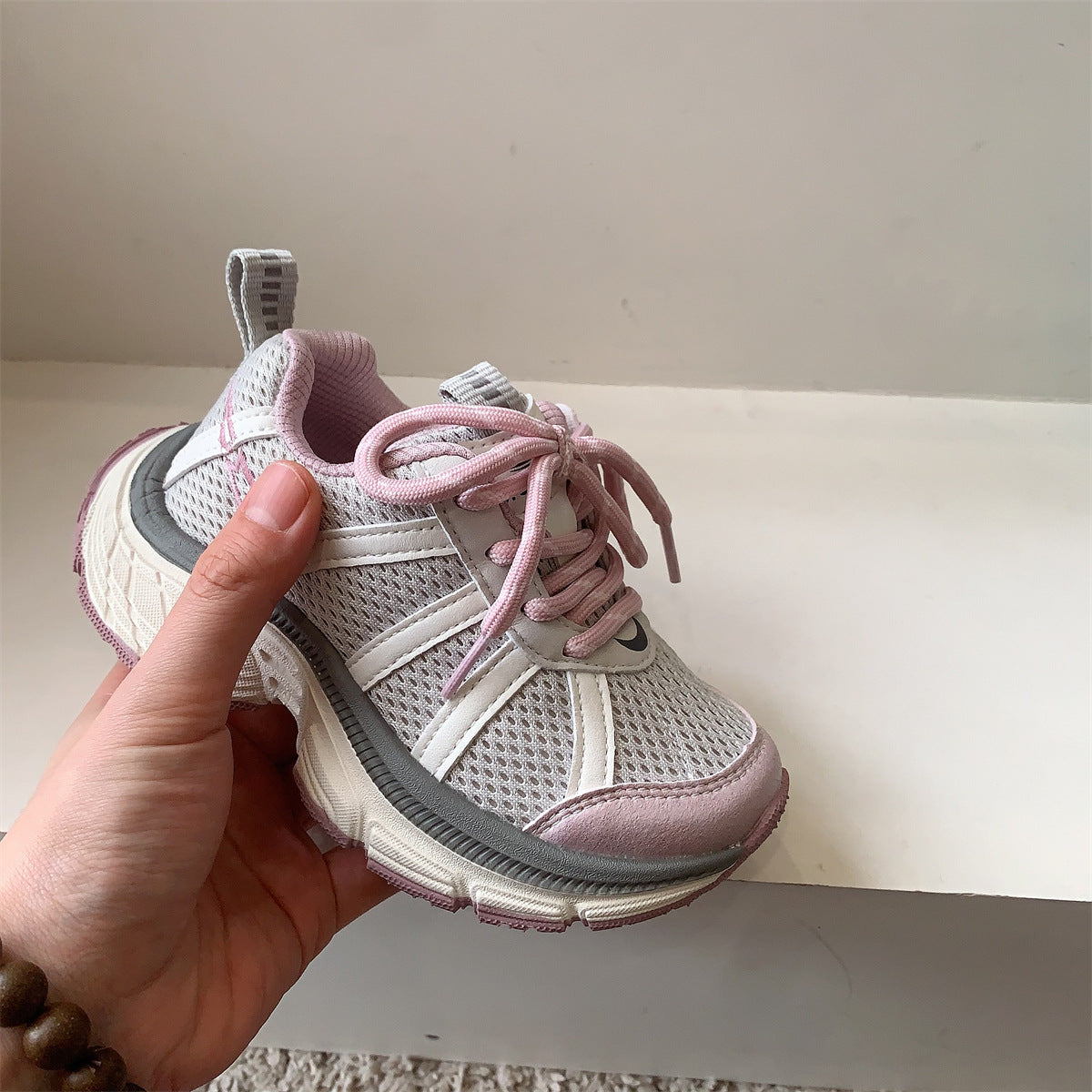 Children's Lightweight Fashion Spring Mesh Breathable Daddy Children's Sports Shoes