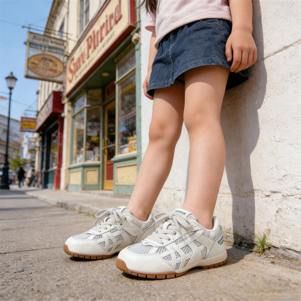 Children's Fashion Trendy Style Korean Single Mesh Children's Sports Shoes
