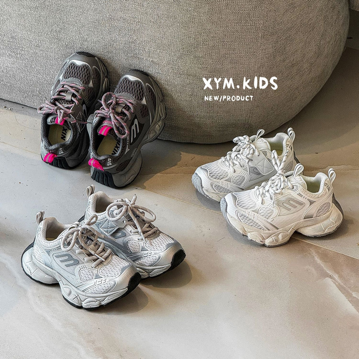 Children's Fashionable Brushed Letters Lightweight Breathable Boys Children's Sports Shoes