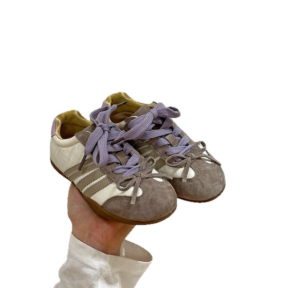 Children's Spring Ballet Style Bow Moral Training Children's Sports Shoes