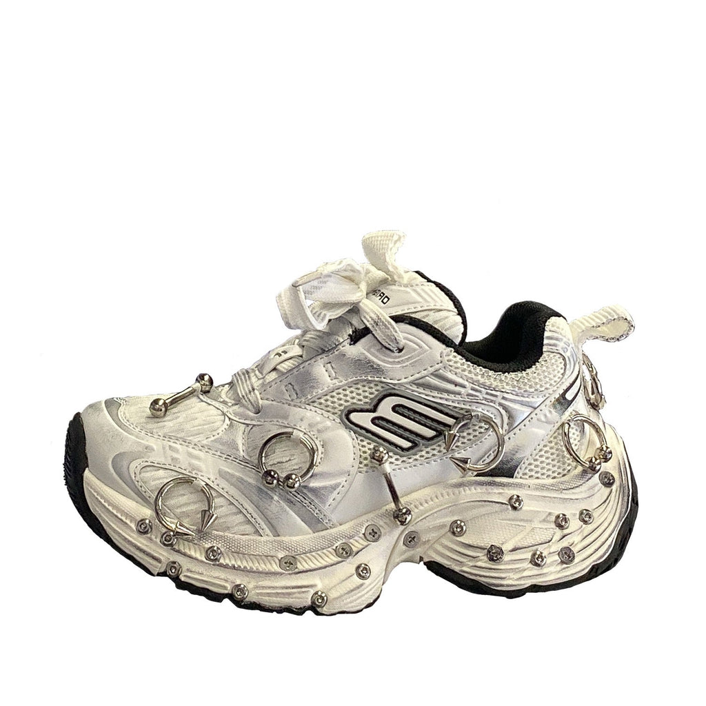Children's Super Cool Rivet Paris Dad Retro Rub Colored Sneakers