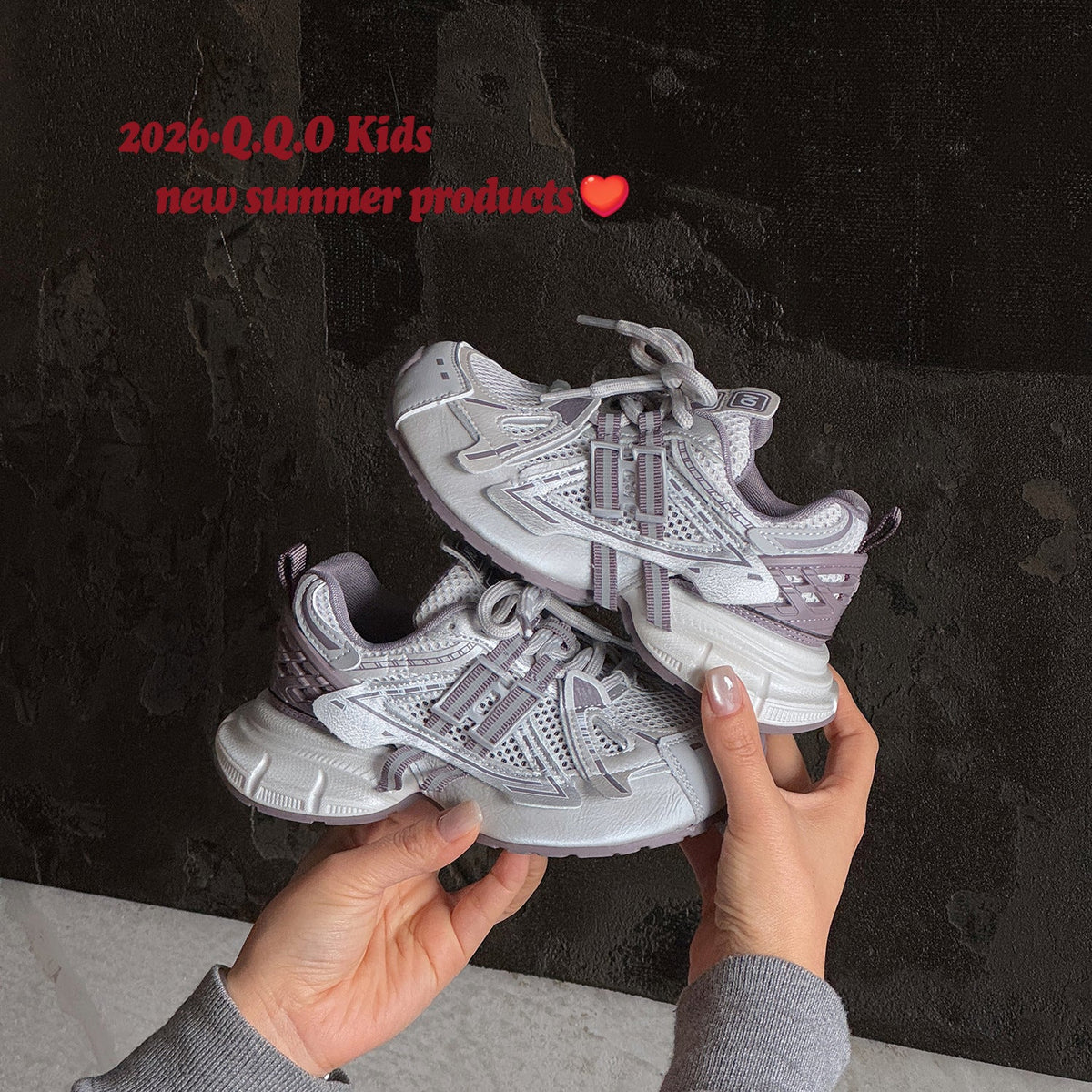 Children's Bottom Boys Fashionable Letters Breathable Single Mesh Children's Sports Shoes
