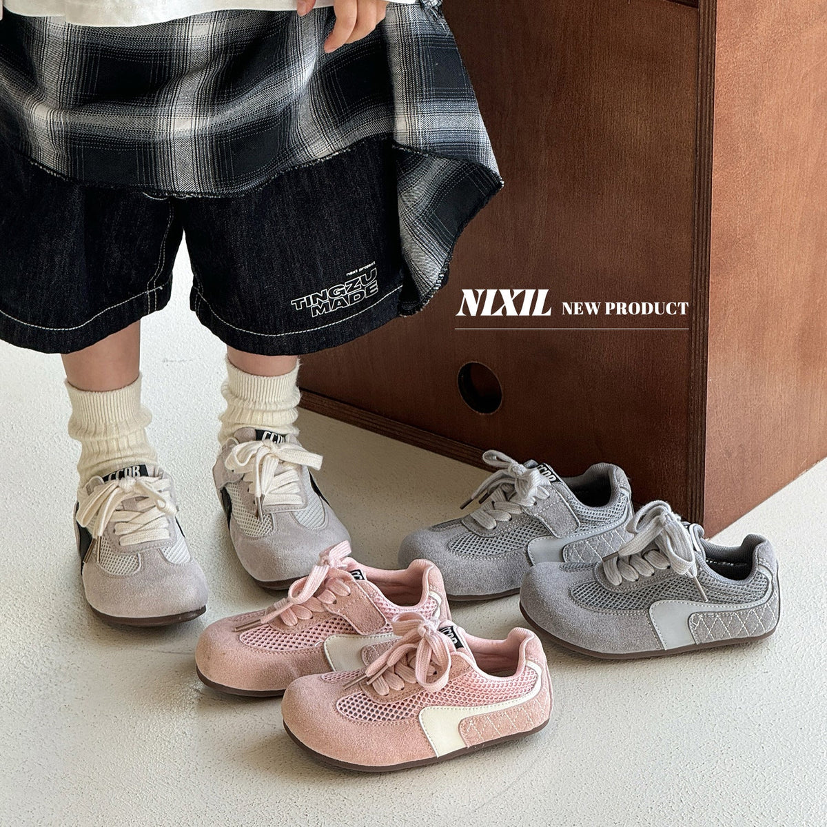 Children's Korean Style Fashionable Single Mesh Breathable Boys German Casual Shoes