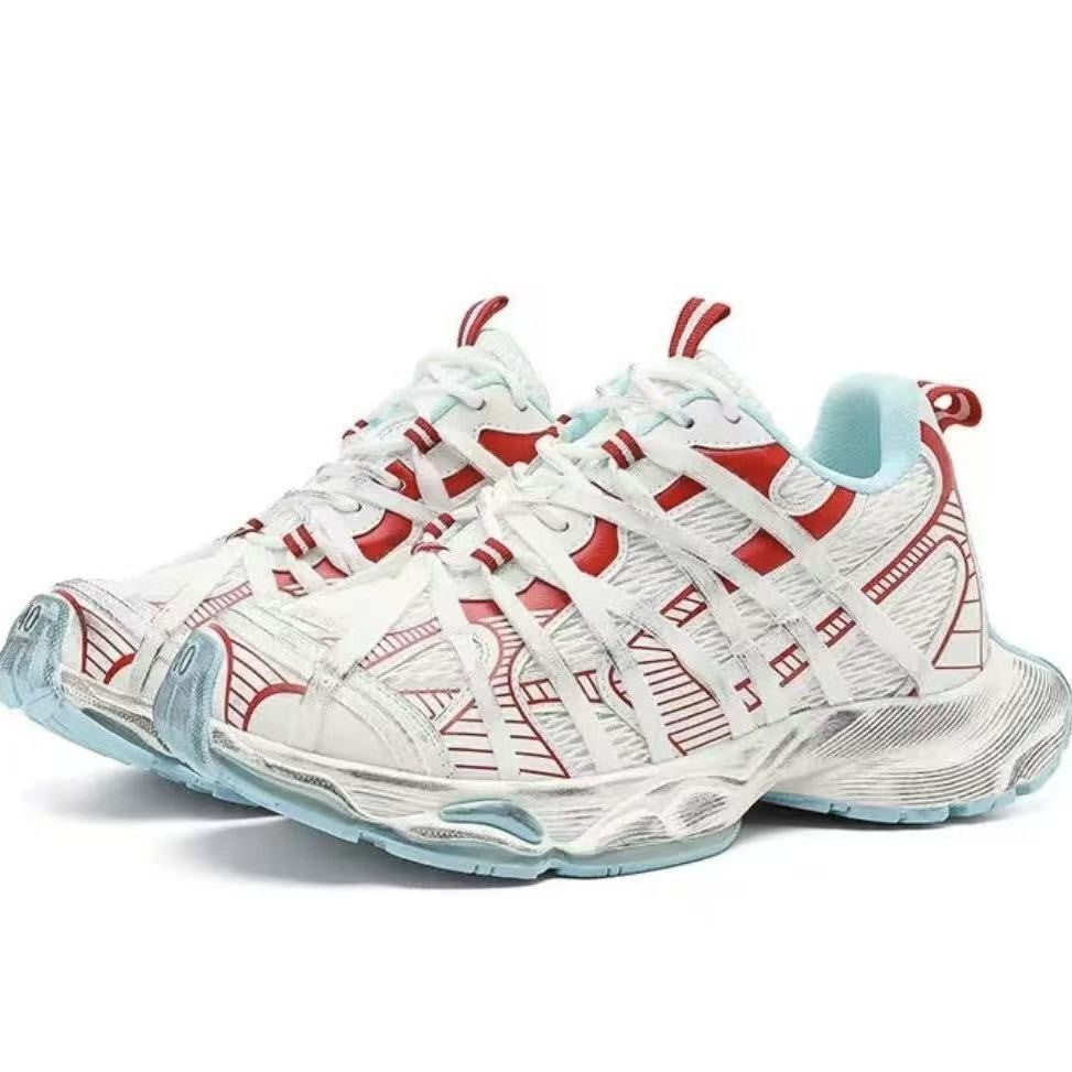Big Head Thick Bottom Height Increasing Low Top Couple Round Men's Casual Shoes