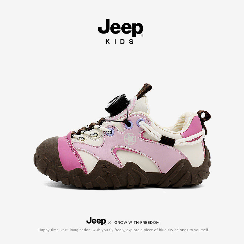 Children's Jeep Middle Big Rotating Buttons Good-looking Children's Sports Shoes