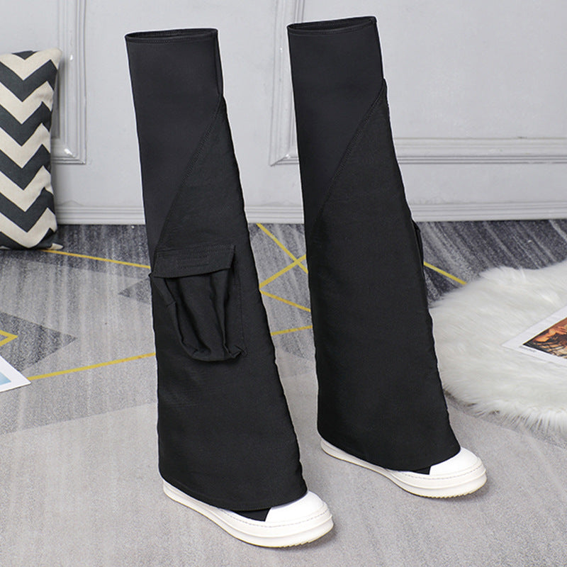 Bottom Street Color Matching Skinny Leg Pocket Stretch Goddess Women's Leather Boots