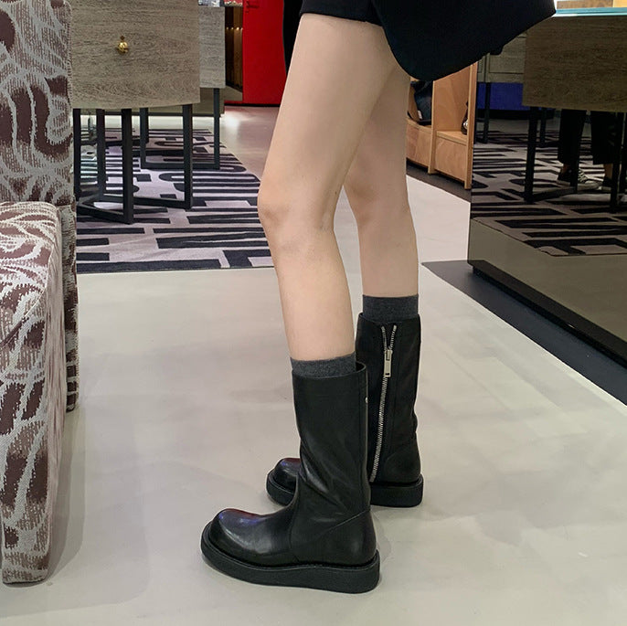 Cigarette Pants Tube Knight Female Chunky Heels