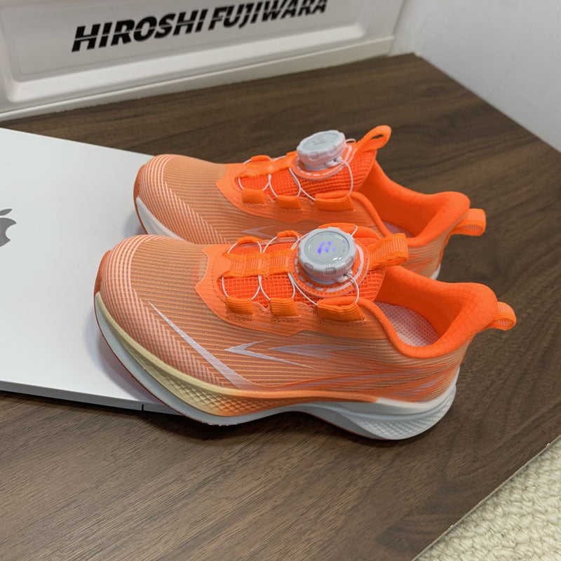Children's Spring Boys Fashion Rotating Buckle Mesh Children's Sports Shoes