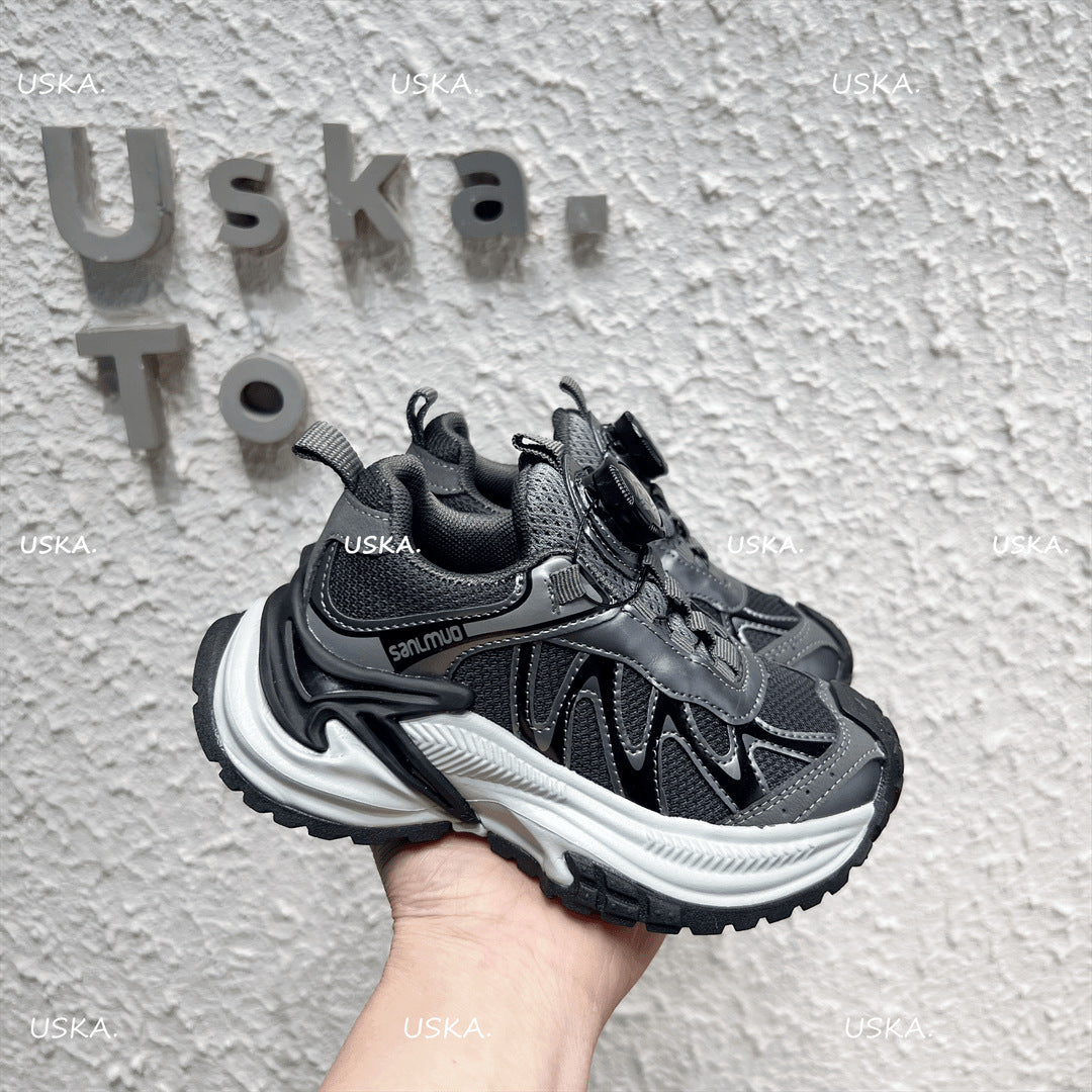 Children's Breathable Dad Spring Outdoor Soft Bottom Children's Sports Shoes