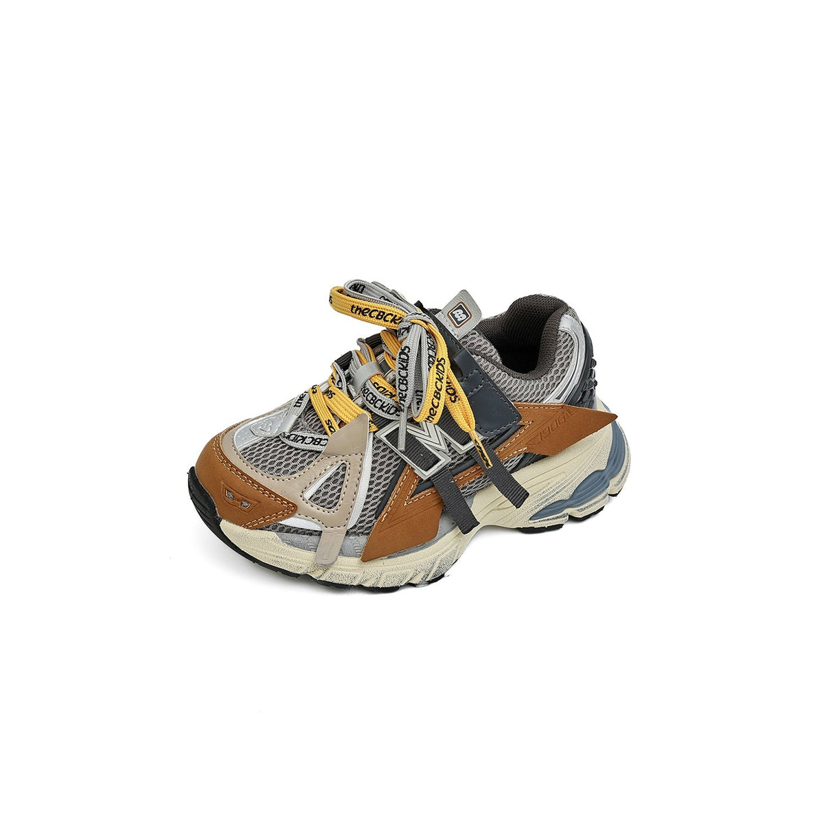 Children's Retro Autumn Boys Double Mesh Velcro Children's Sports Shoes