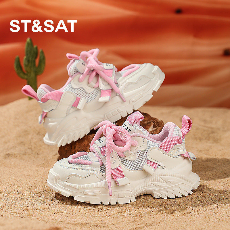 Children's Saturday Soft Bottom Running Mesh Surface Sneakers