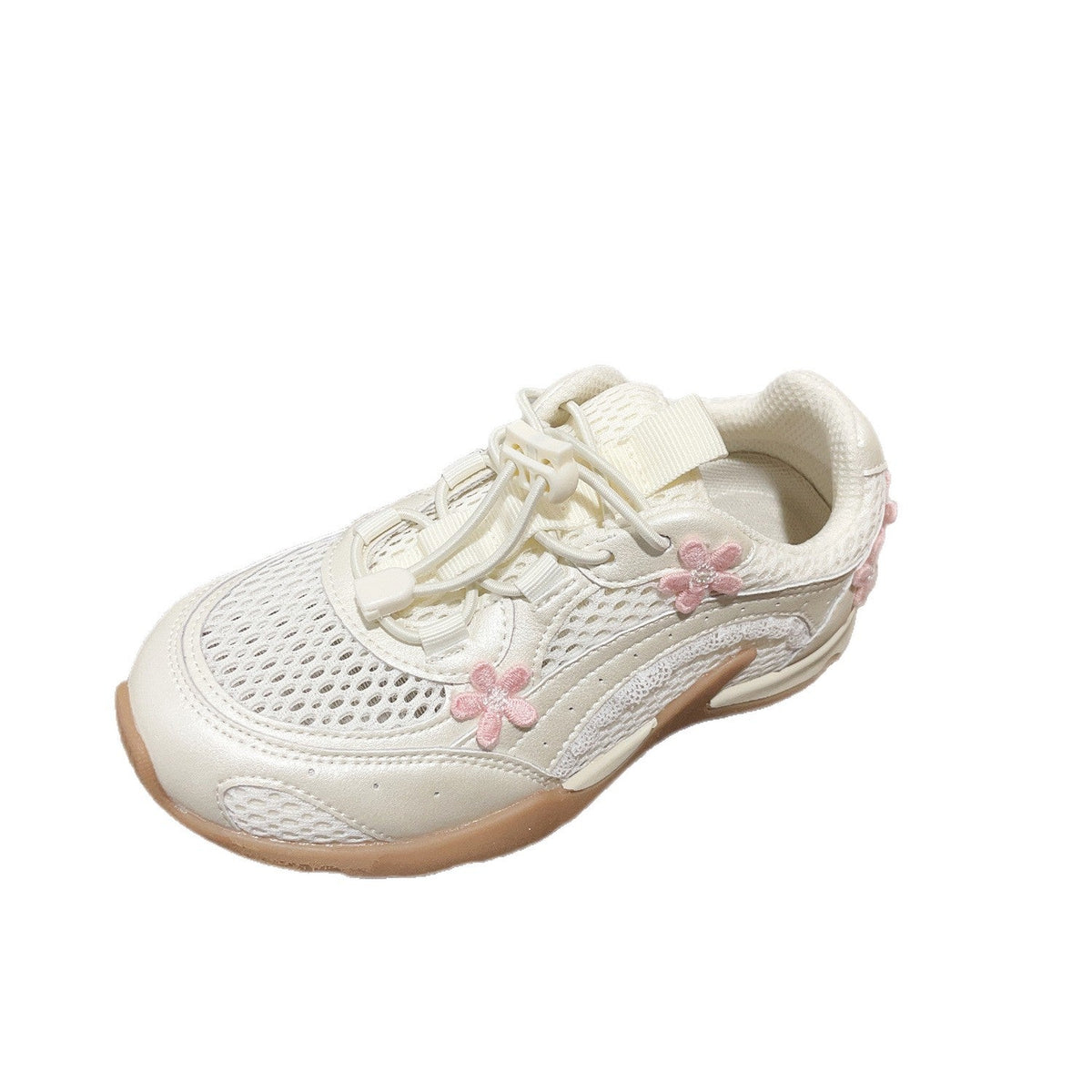 Children's Cute Flowers Little Single Mesh Breathable Soft Casual Shoes