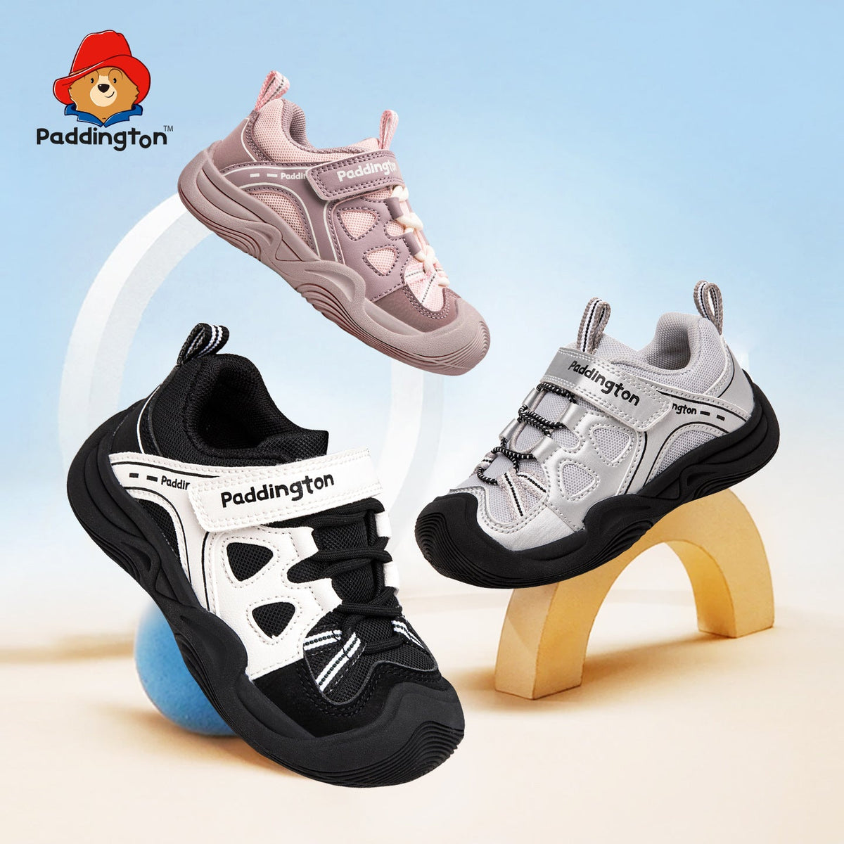 Children's Paddington Bear Breathable Velcro Boys Children's Sports Shoes