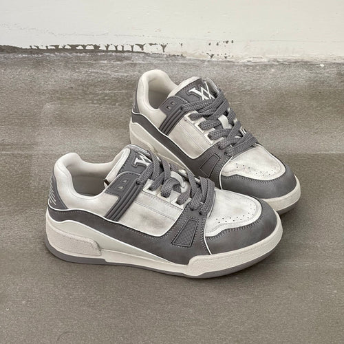 Autumn Korean Style Lace Up Retro Rub Colored Sneakers
