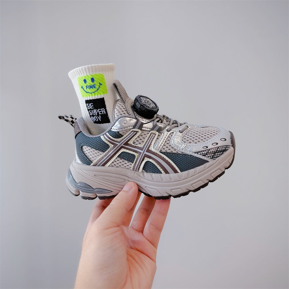 Children's Autumn Lightweight Comfortable Running Korean Fashion Knob Children's Sports Shoes