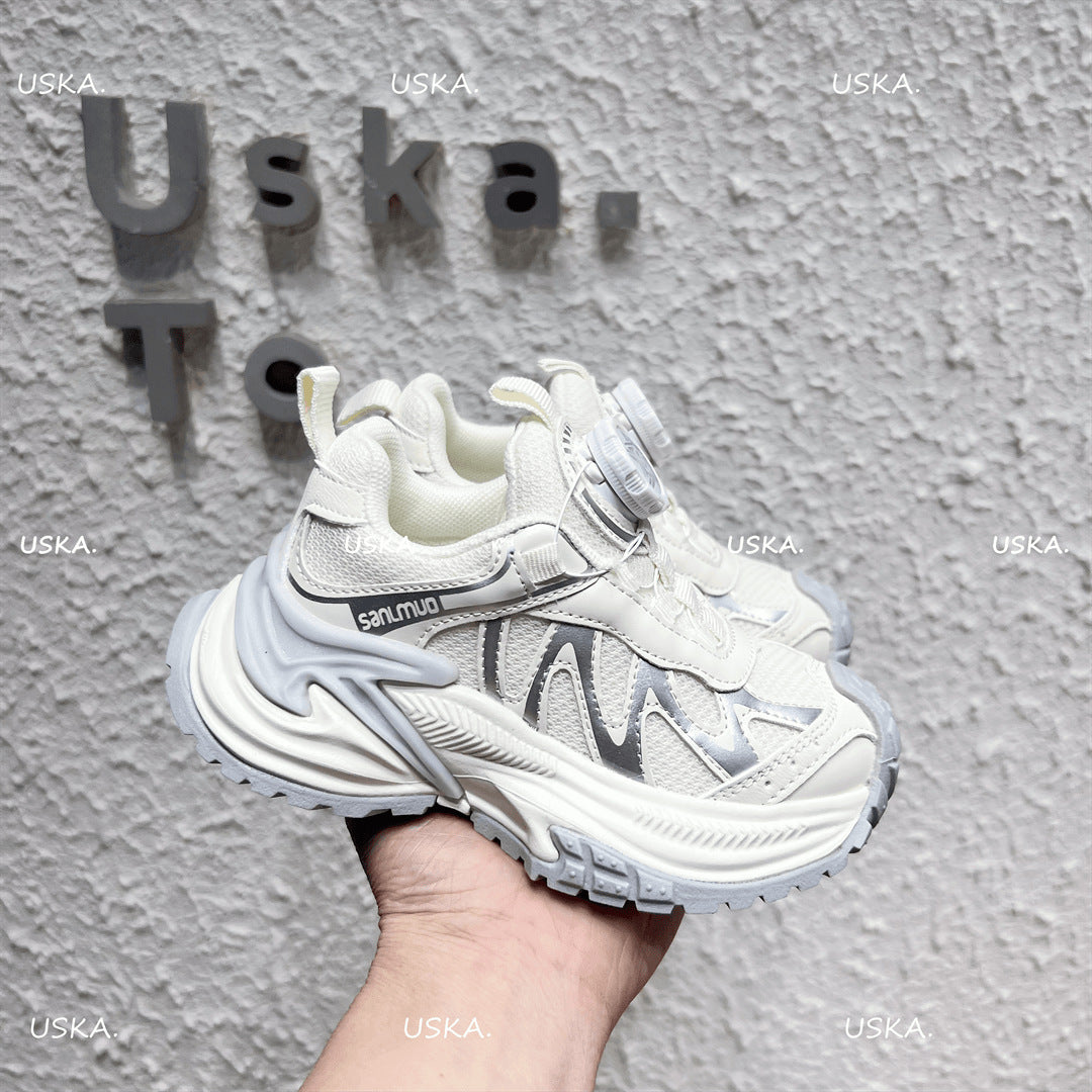 Children's Breathable Dad Spring Outdoor Soft Bottom Children's Sports Shoes