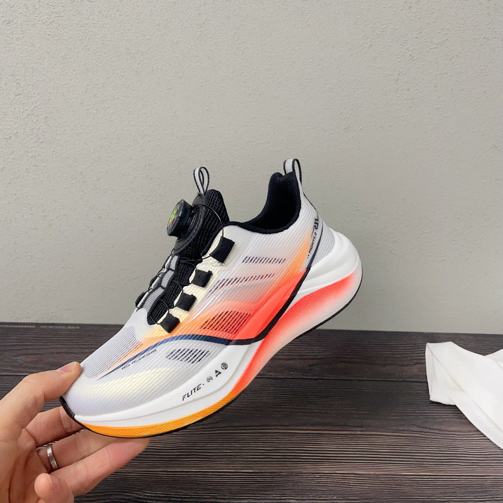 Children's Personalized Fashion Pattern Decorative Single Mesh Breathable Rotating Button Sneakers