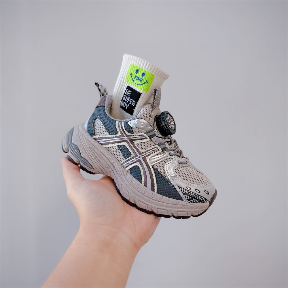 Children's Autumn Lightweight Comfortable Running Korean Fashion Knob Children's Sports Shoes