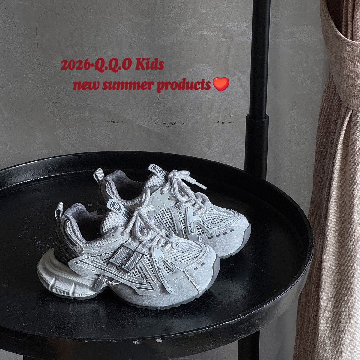 Children's Bottom Boys Fashionable Letters Breathable Single Mesh Children's Sports Shoes