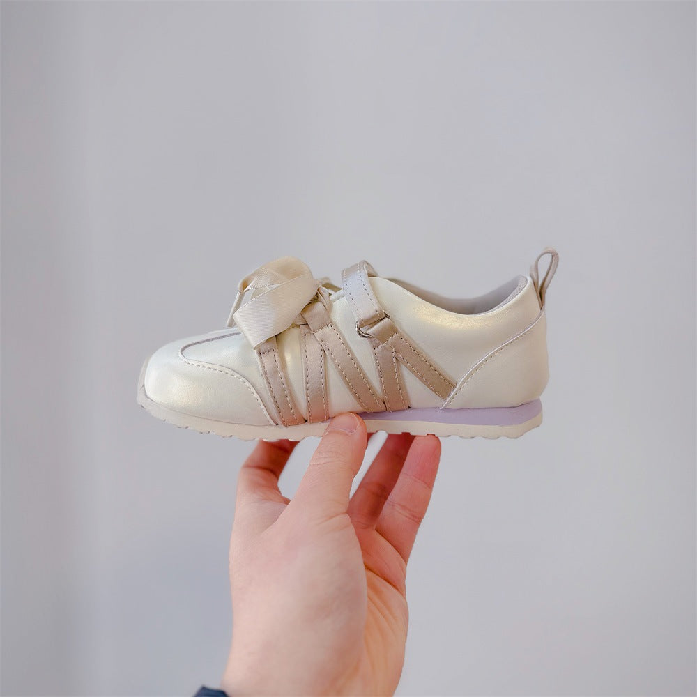 Children's Little Sweet Bow Korean Style Fashionable German Casual Shoes