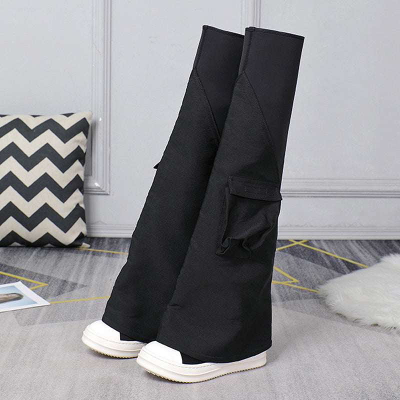 Bottom Street Color Matching Skinny Leg Pocket Stretch Goddess Women's Leather Boots