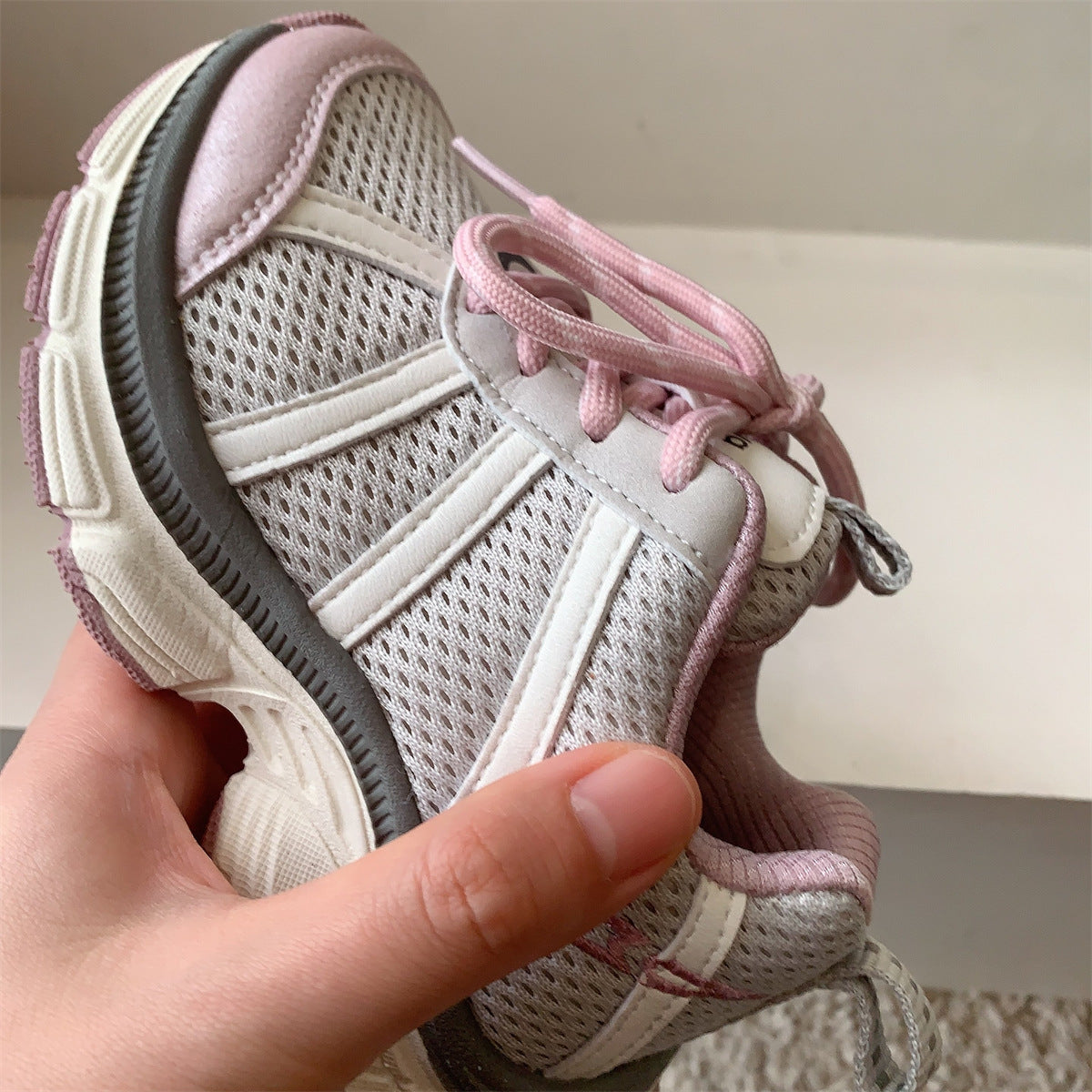 Children's Lightweight Fashion Spring Mesh Breathable Daddy Children's Sports Shoes