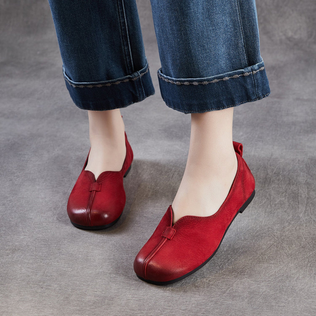 Comfortable Low-cut Mom Slip-on Soft Bottom Surface Ethnic Style Retro Women's Casual Shoes