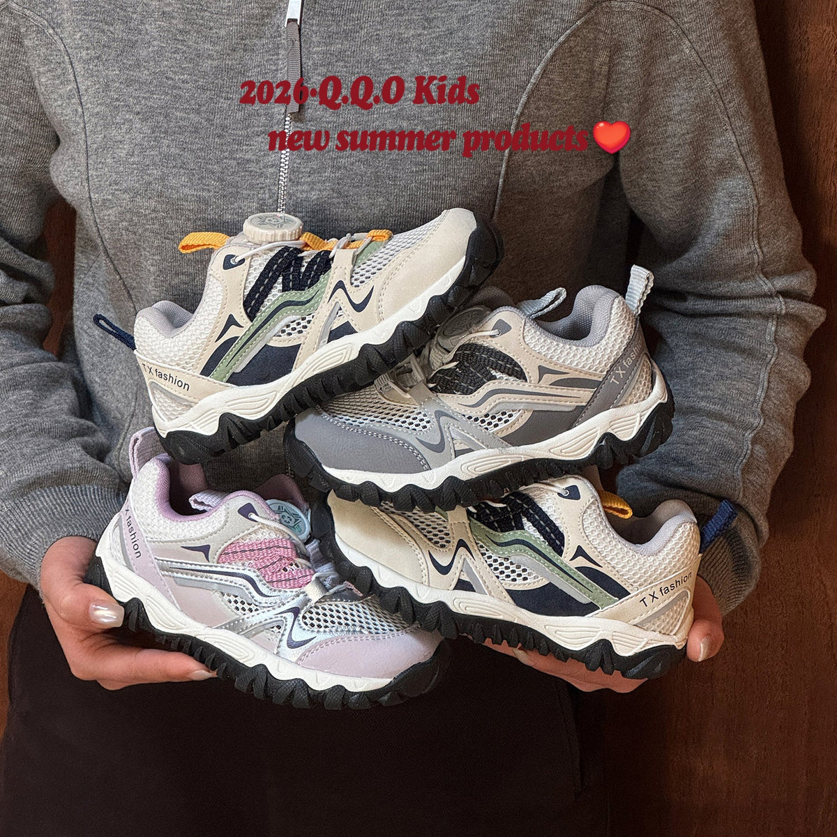Children's Fashion Color Contrast Single Mesh Boys Children's Sports Shoes