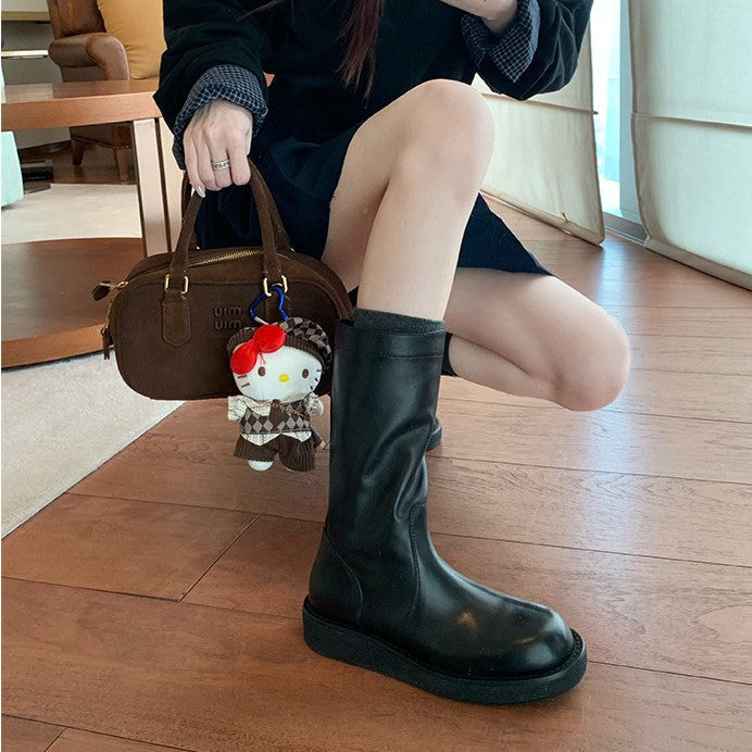 Cigarette Pants Tube Knight Female Chunky Heels