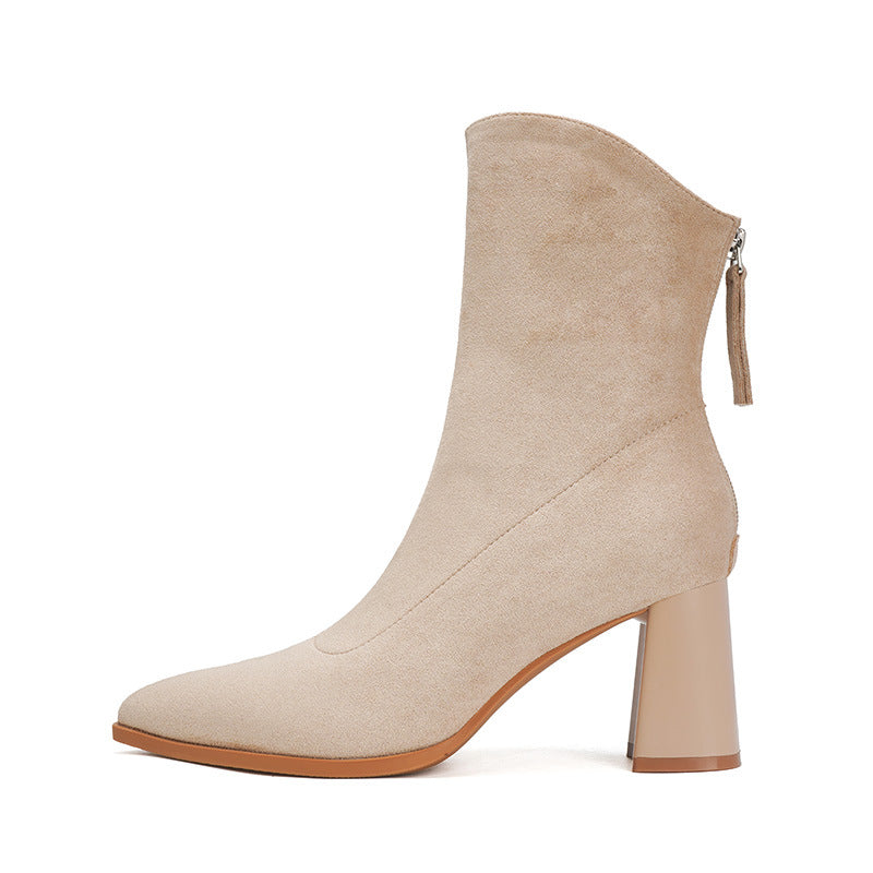 Casual Classy Fashion Beautiful Versatile Winter Women's Leather Boots