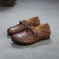 Classic Women's Retro Style Cowhide Comfortable Men's Shoes