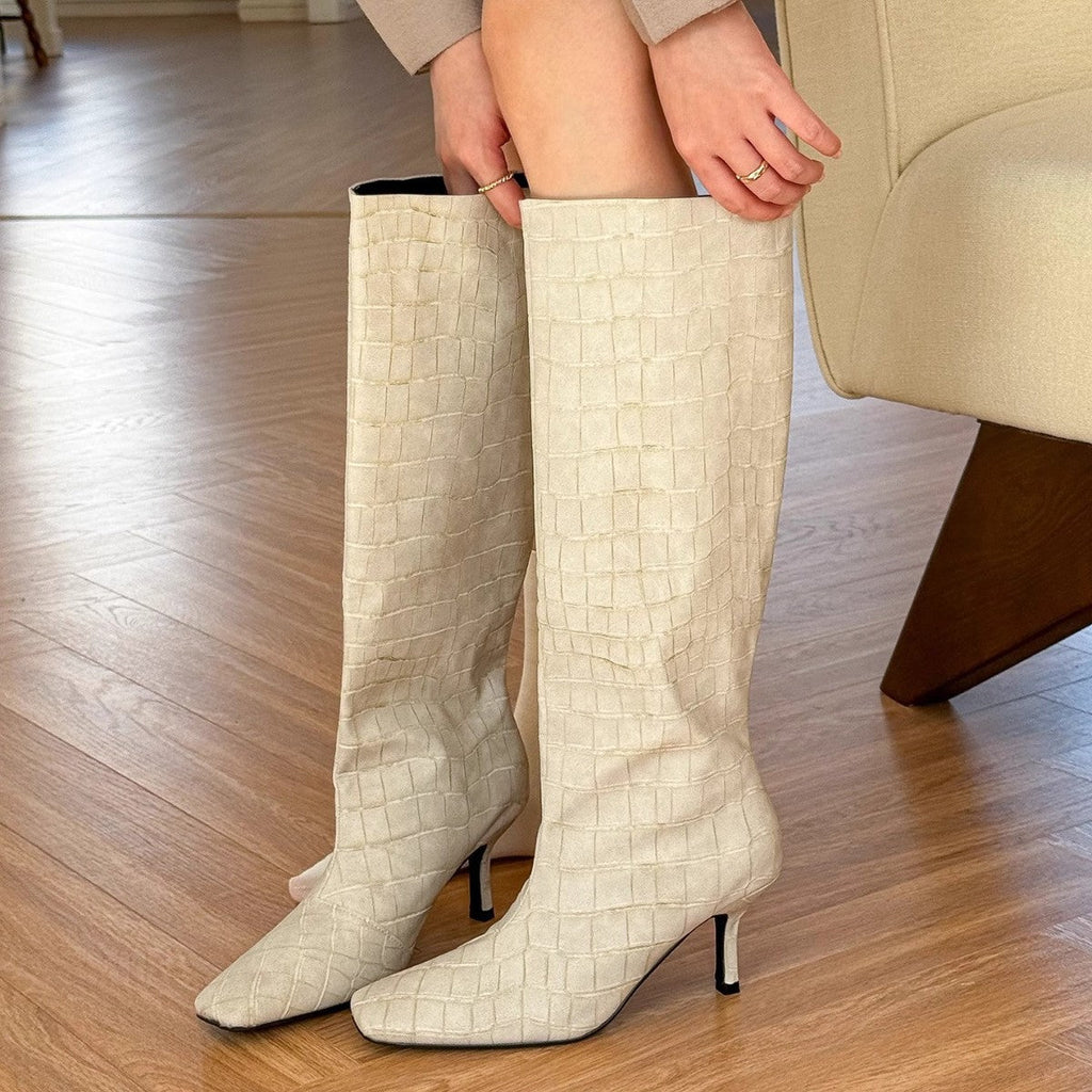 Children's So Beautiful High-grade Rock Gray Texture Autumn Women's Leather Boots