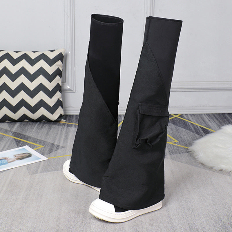 Bottom Street Color Matching Skinny Leg Pocket Stretch Goddess Women's Leather Boots