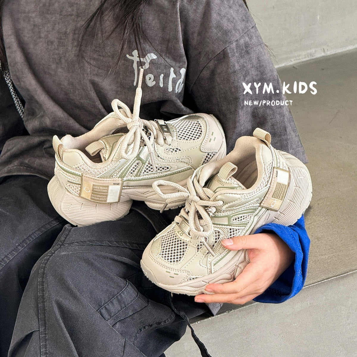 Children's Dad Summer Running Fashion Mesh Single-layer Breathable Sneakers