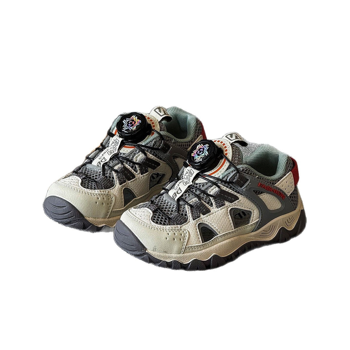 Children's Rotating Buckle Summer Frame Stylish Lightweight Hollow Breathable Children's Sports Shoes